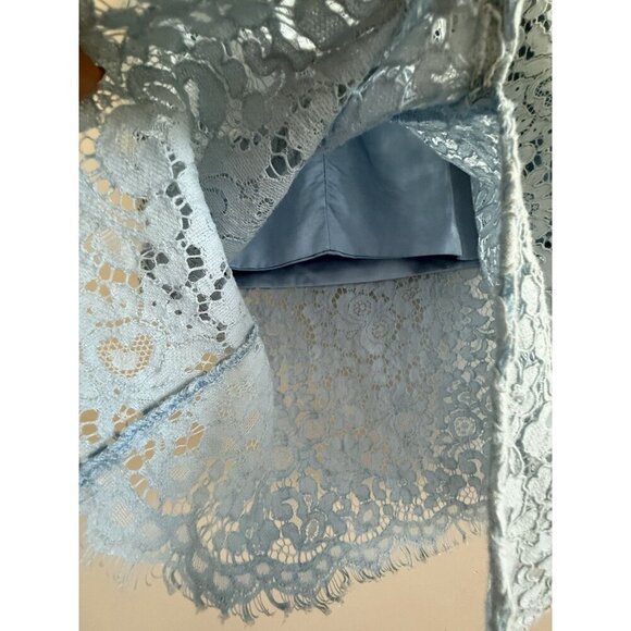 Bardot Karlie Cold Shoulder Black Lace women Dress Size 6 blue mini dress - Picture 12 of 16